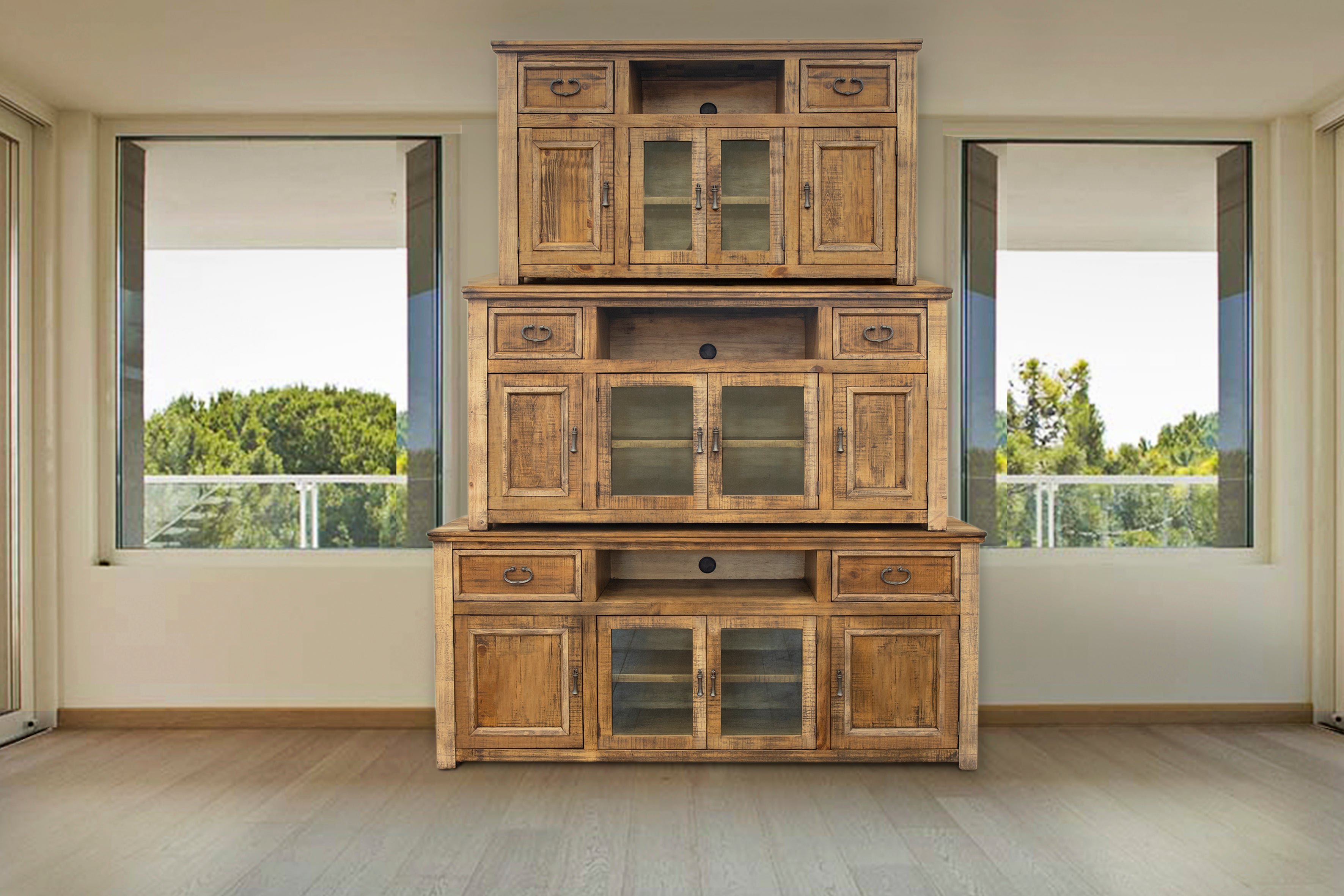 MONTANA TV STAND COLLECTION Model: IFD1141TVSTAND  Solid Wood