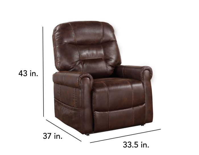 Ottawa Power Lift Chair with Heat and Massage, Walnut by Steve Silver