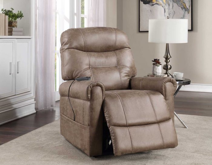 Ottawa Power Lift Chair with Heat and Massage Camel by Steve Silver
